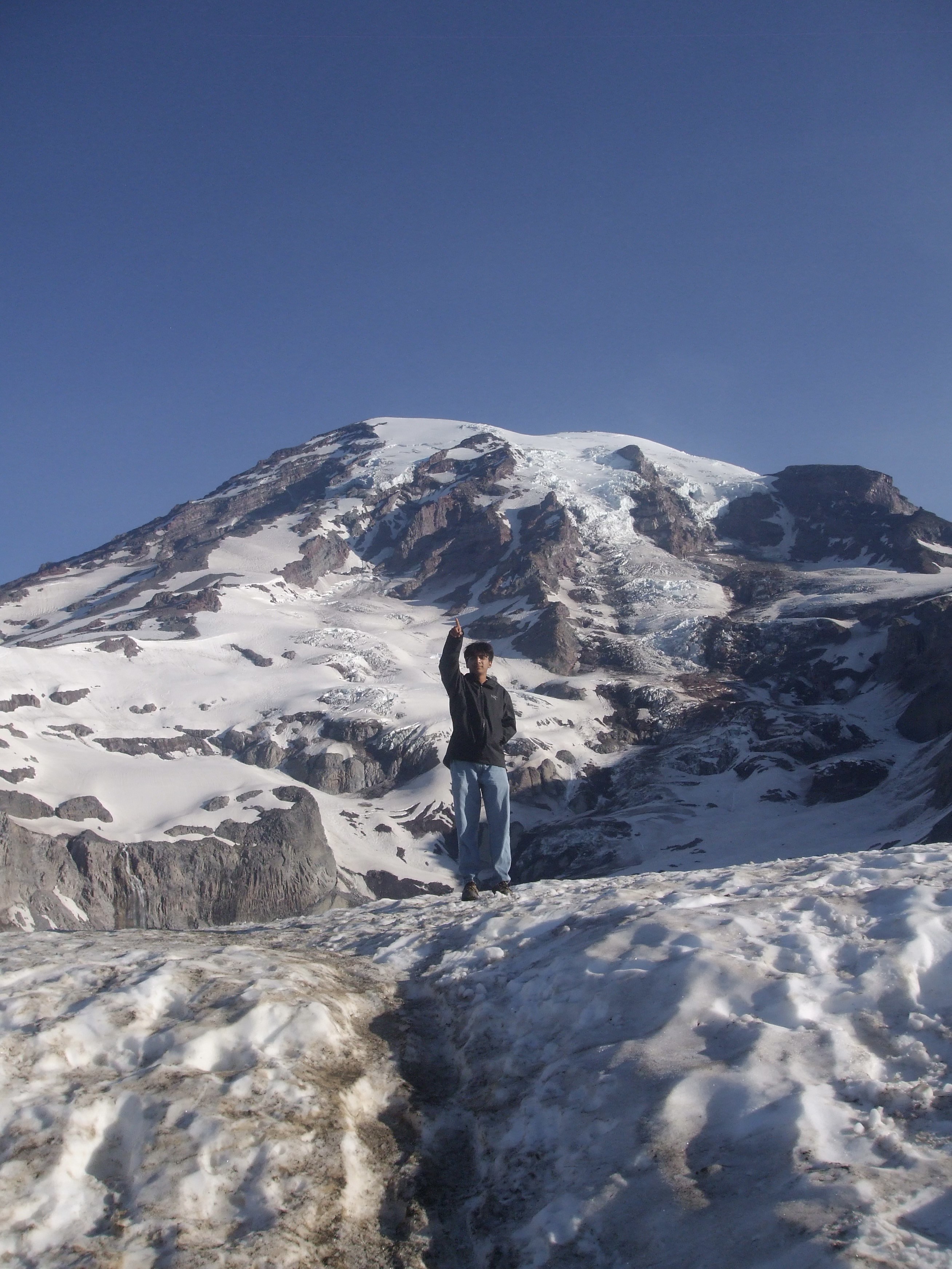 Pranay hiking at Mount Rainier