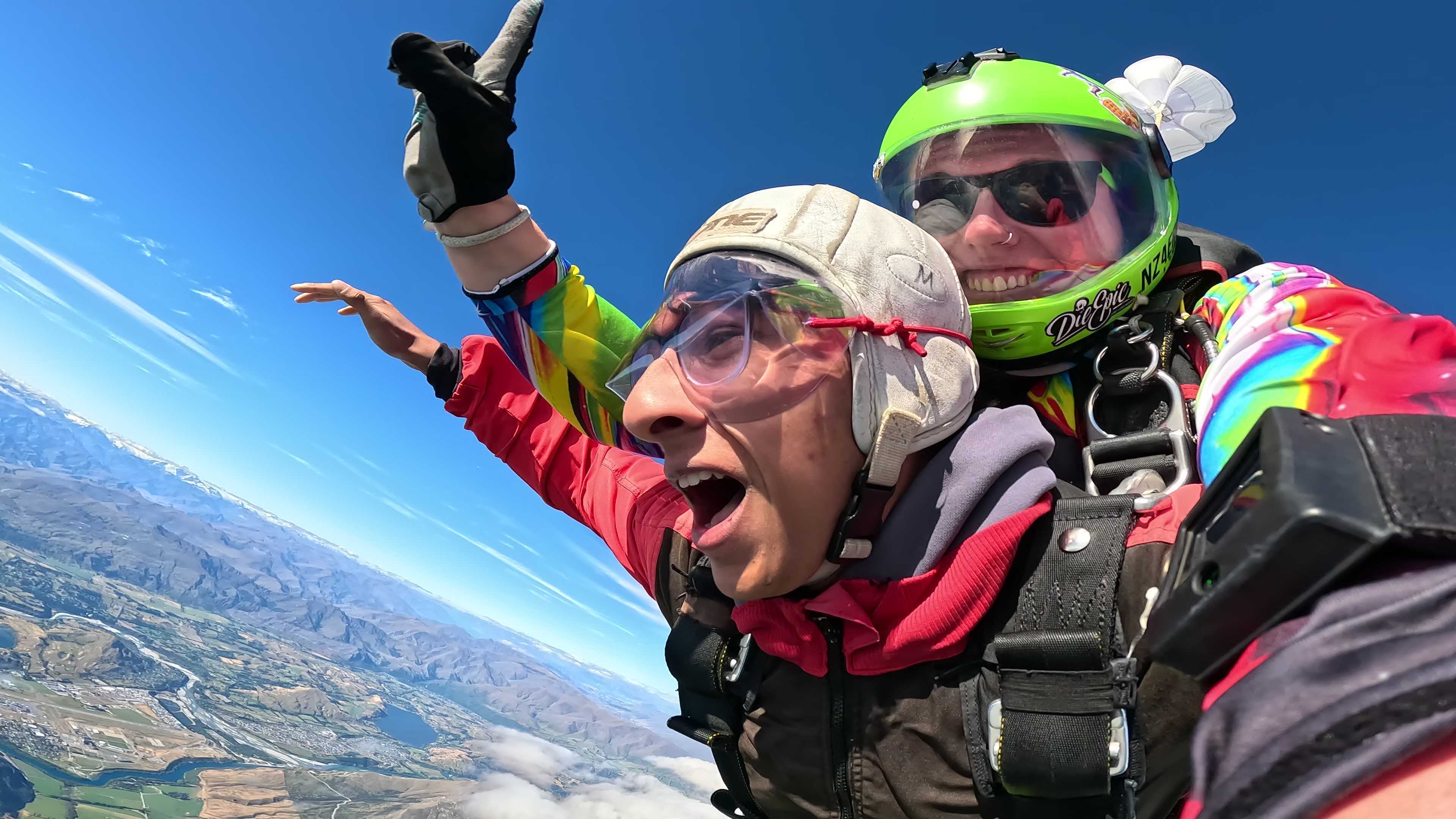 Pranay skydiving in Queenstown, New Zealand